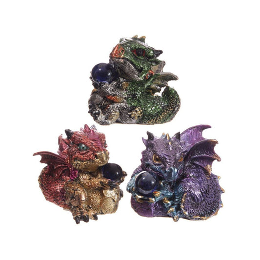 Introduce your child to the magical world of dragons with our Cute Baby Dragon with Crystal Ball. Made with high-quality materials, this adorable dragon has a charming crystal ball that will spark their imagination. Bring a touch of whimsy and enchantment to playtime with this delightful toy.