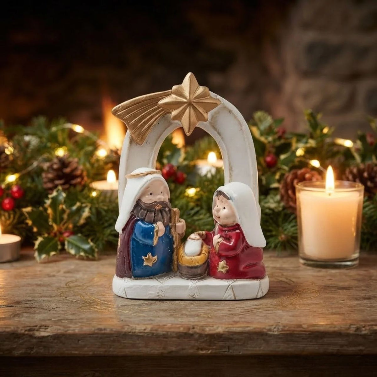 Bring the true meaning of Christmas into your home with this beautifully crafted Nativity figurine.