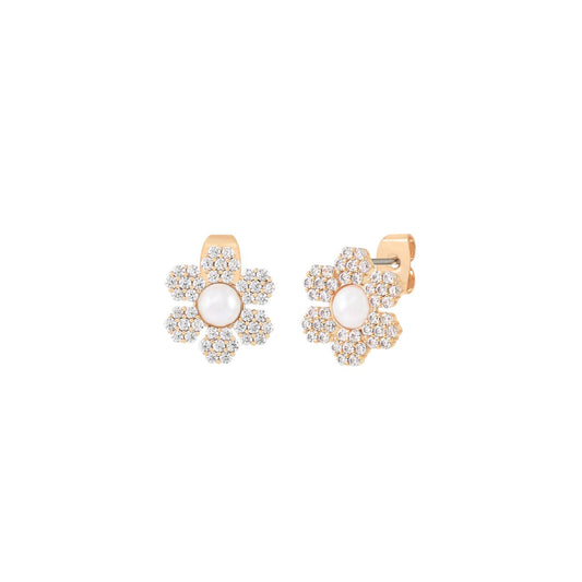 Elevate your elegance with the Tipperary Daisy CZ Stud Gold Earrings. Featuring delicate daisy-inspired designs adorned with sparkling cubic zirconia, these studs offer timeless sophistication and subtle brilliance.