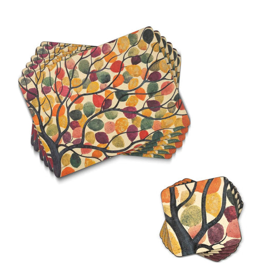 Providing a wonderful splash of colour to your dining table, these placemats feature the Dancing Branches artwork displaying a rainbow of leaves.