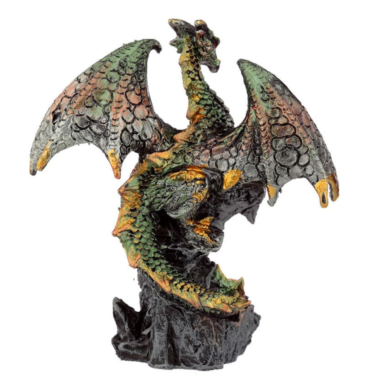 Dark Legends Guardian Mother Dragon  - Material: Resin - Height 9.5-10.5 cm Width 5-9 cm Depth 5-6 cm - Available in Green, Purple or Pink