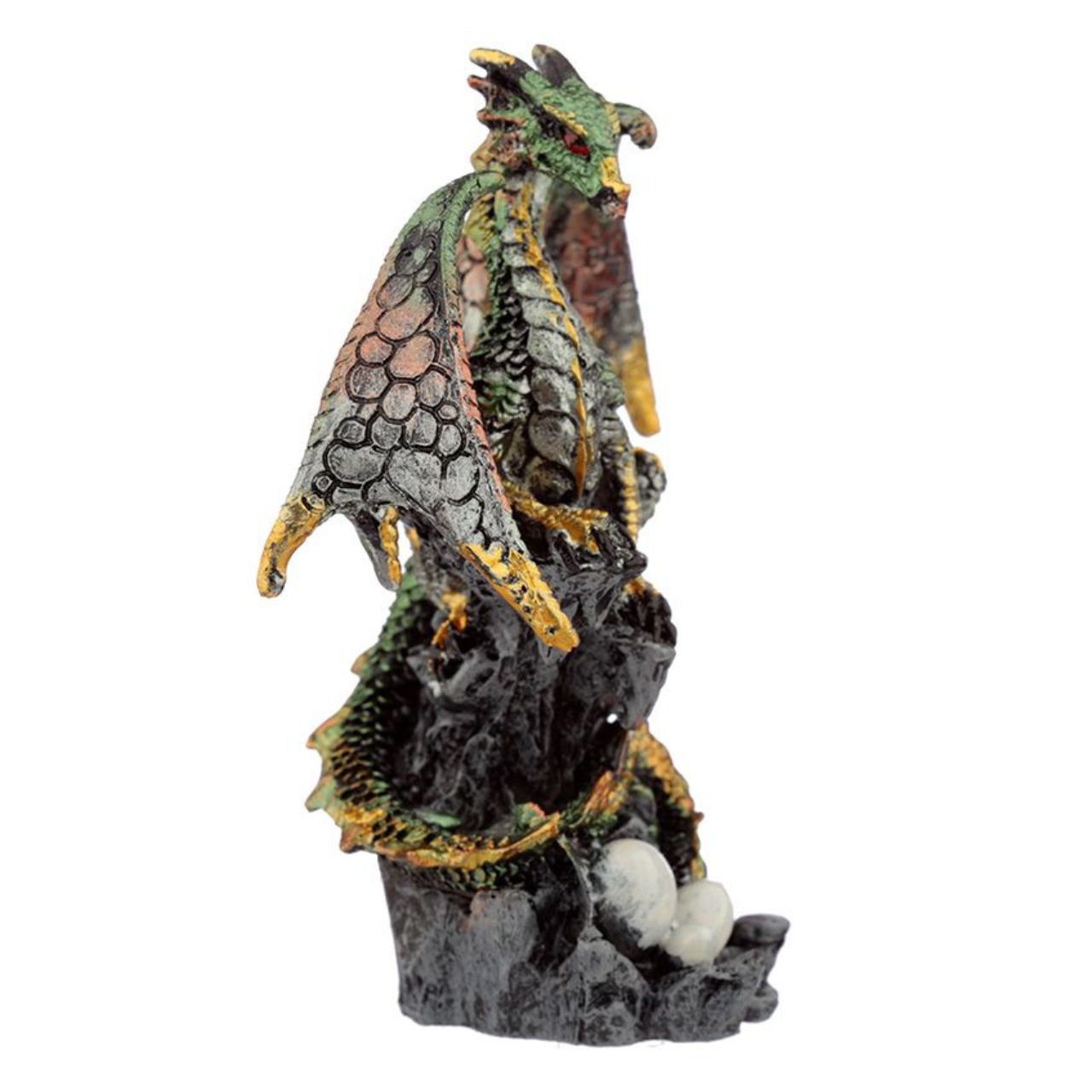 Dark Legends Guardian Mother Dragon  - Material: Resin - Height 9.5-10.5 cm Width 5-9 cm Depth 5-6 cm - Available in Green, Purple or Pink