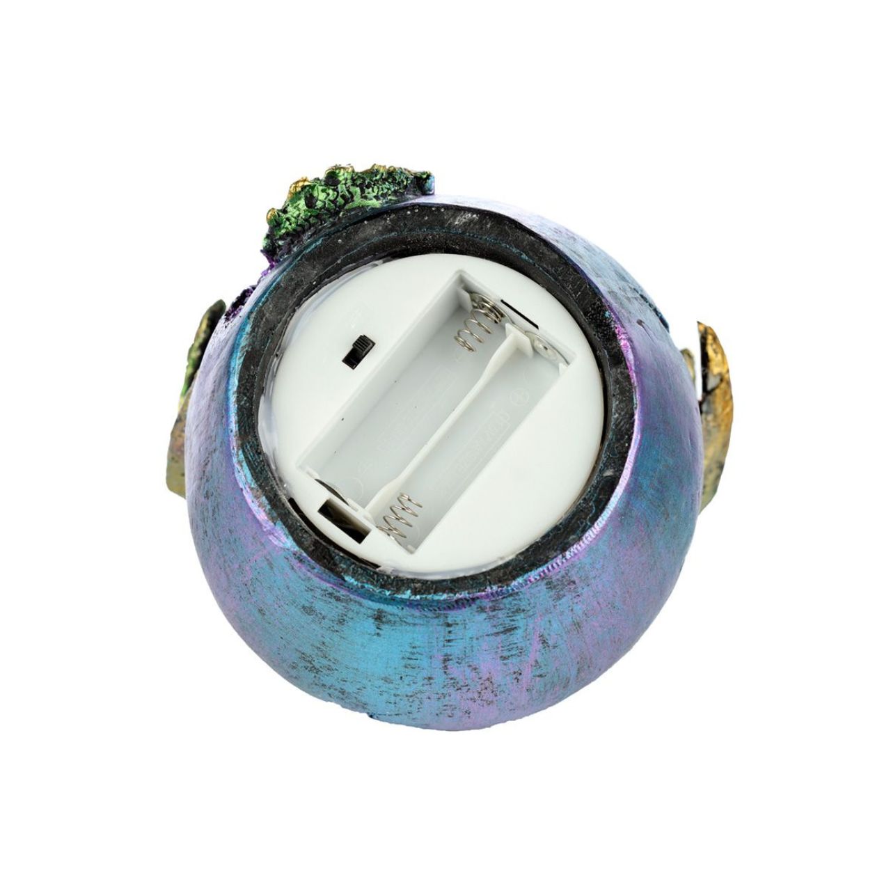 Illuminate your space with the mystical beauty of the Dark Legends LED Geode Earth Dragon Egg. This unique piece features a geode design with LED lights, adding an enchanting touch to any room. Let the magic of the Earth Dragon Egg bring a sense of wonder and awe into your home.