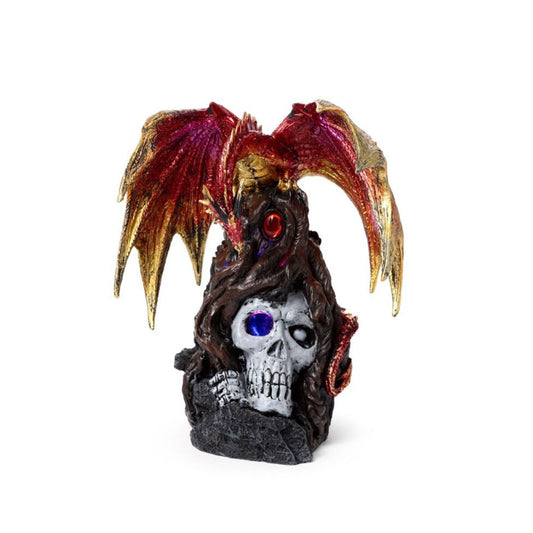 The Dark Legends LED Keeper of the Death Gate Ruby Dragon is an exquisite collectible that merges mythic allure with modern illumination.