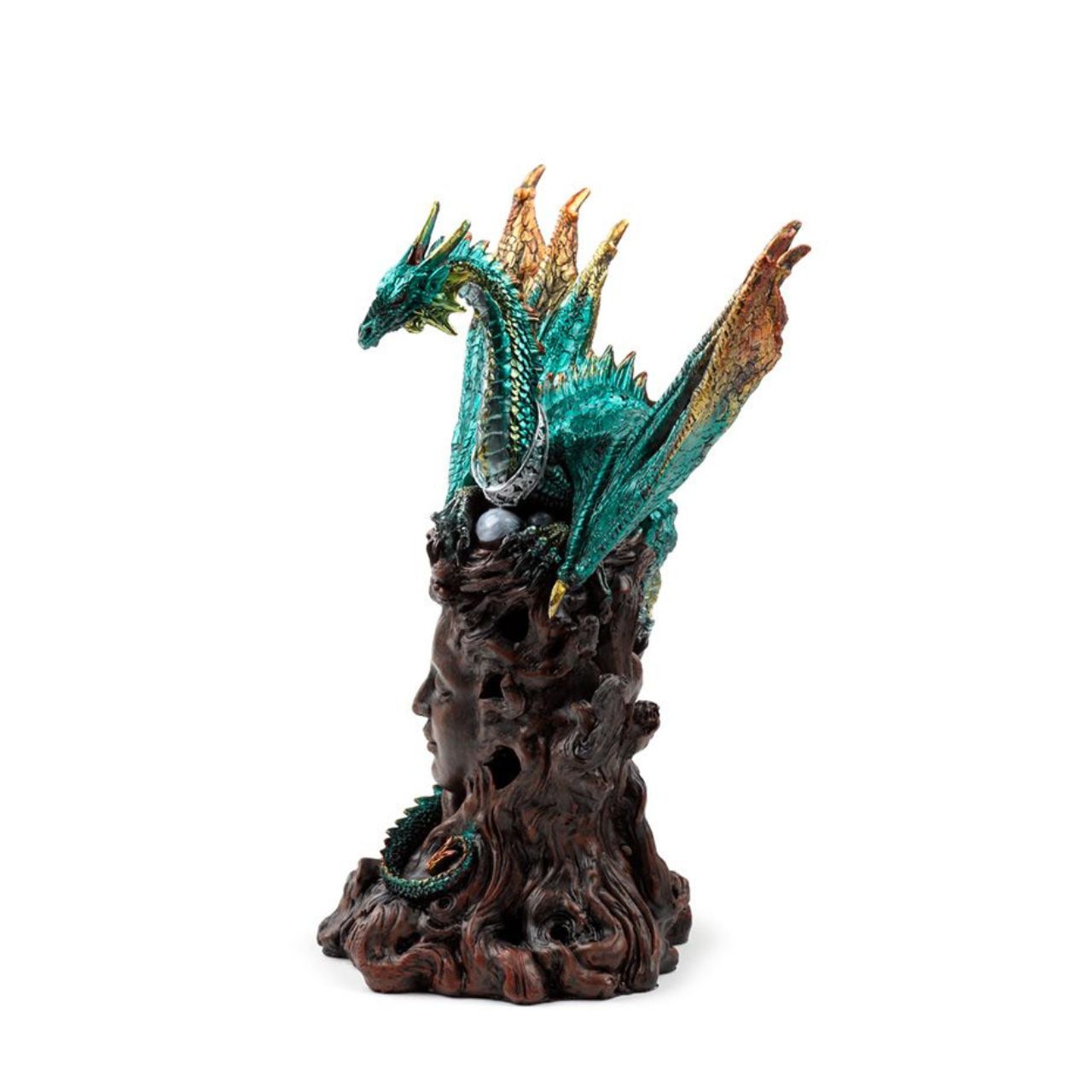 This Dark Legends LED Spirit of the Sky Mother Dragon is a stunning and intricate piece of art that will bring a touch of magic and mystery to any space. The LED lights add a beautiful glow, while the detailed design captures the power and majesty of the dragon. Perfect for collectors and fantasy enthusiasts.