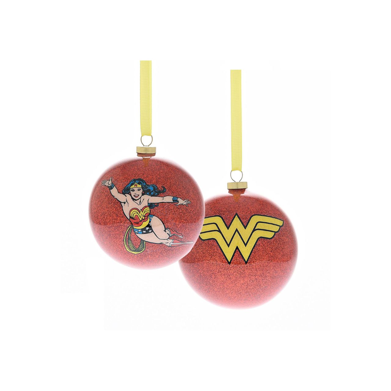 Hang six of your favourites on your tree this year with this sparkling set of DC Comics baubles.