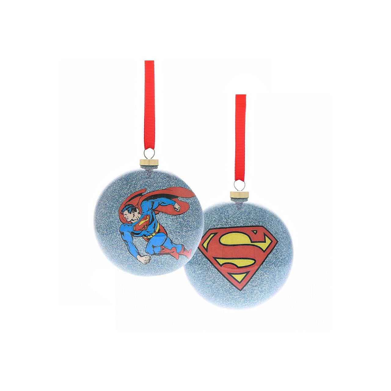 Hang six of your favourites on your tree this year with this sparkling set of DC Comics baubles.