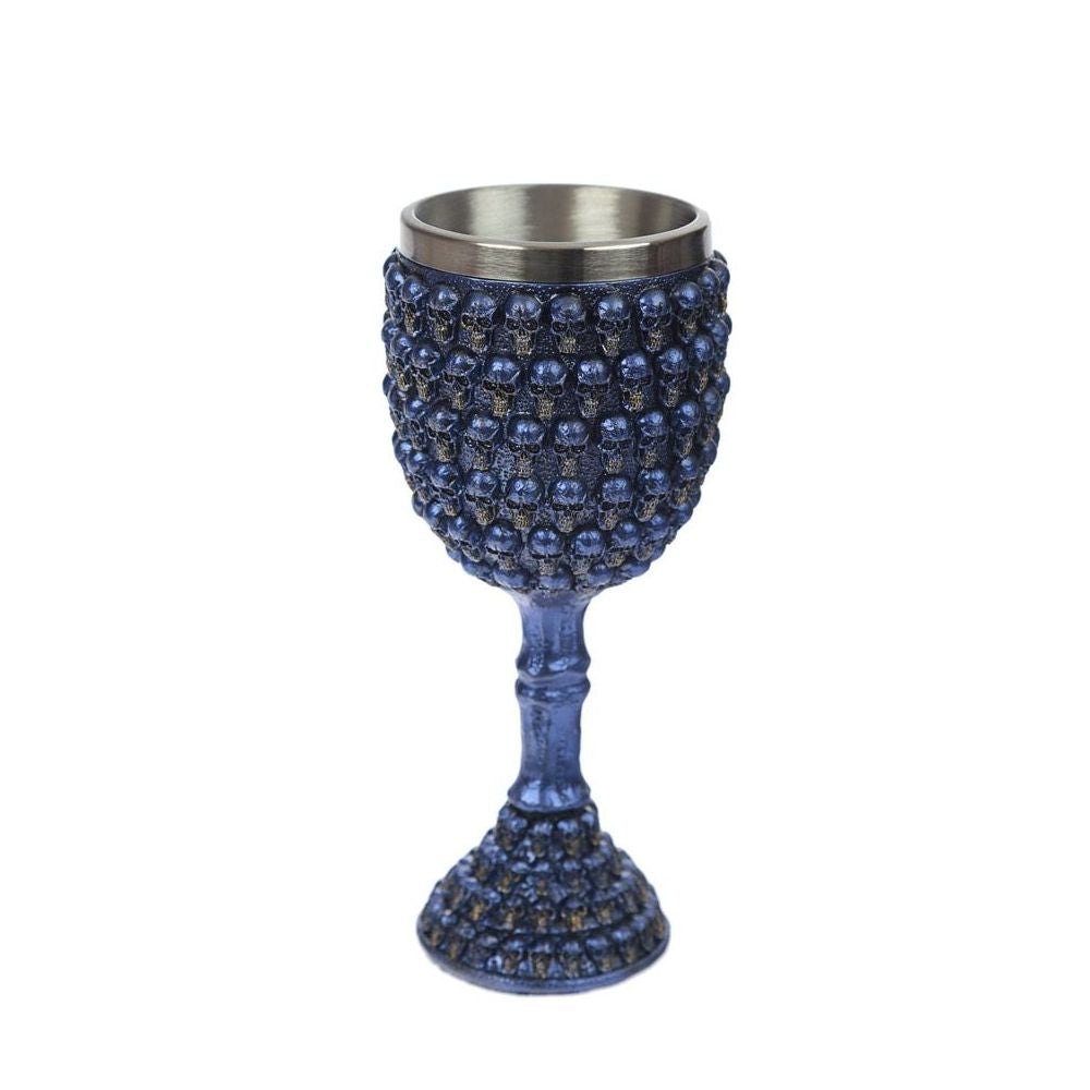 Decorative Metallic Mini Skull Goblet  - Material Resin and Stainless Steel - Decorative Only: Yes - Product Information: Wipe clean only, do not immerse in water.