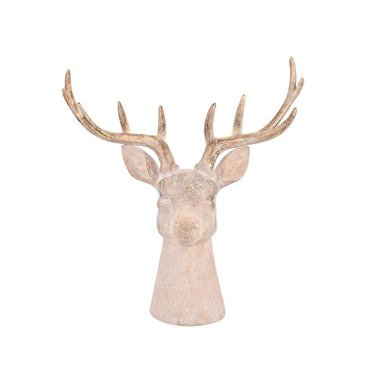 Introducing the Deer Head Figurine by THE SEASONAL GIFT CO., a striking and festive addition.