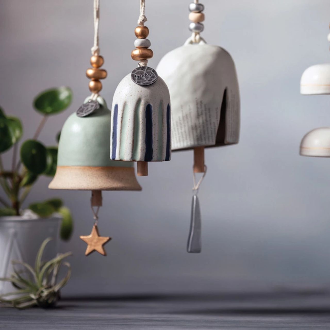 Inspired Everyday Collection Inspired Bell - Hero  The Inspired Bell Hero is a beautifully handcrafted bell that will sweetly ring as a nod to your favourite person. With a simple versatile colour pallet, these bells are great for men and women alike. These bells are included in our Inspired Everyday Collection.