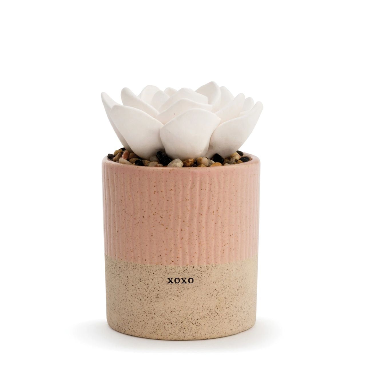 Succulent Oil Diffuser - XOXO by Demdaco  Enjoy a moment of peace with the Succulent Oil Diffuser - XOXO from the Quiet Moments collection. A natural way to refresh your space and soul. Give the ability to create quiet, peaceful moments whenever needed with hand-sculpted, artisan aromatherapy. 