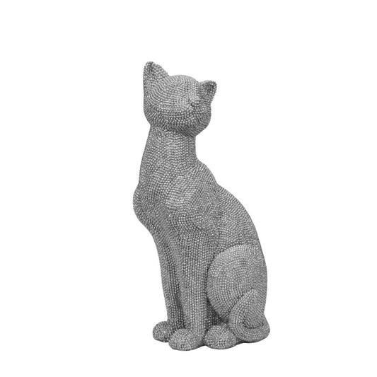 Bring an elegant touch of glamour to any space with this glittering silver diamante encrusted cat figurine. From the HESTIA Silver Luxe collection - unparalleled glamour, style and elegance in contemporary home and gift.