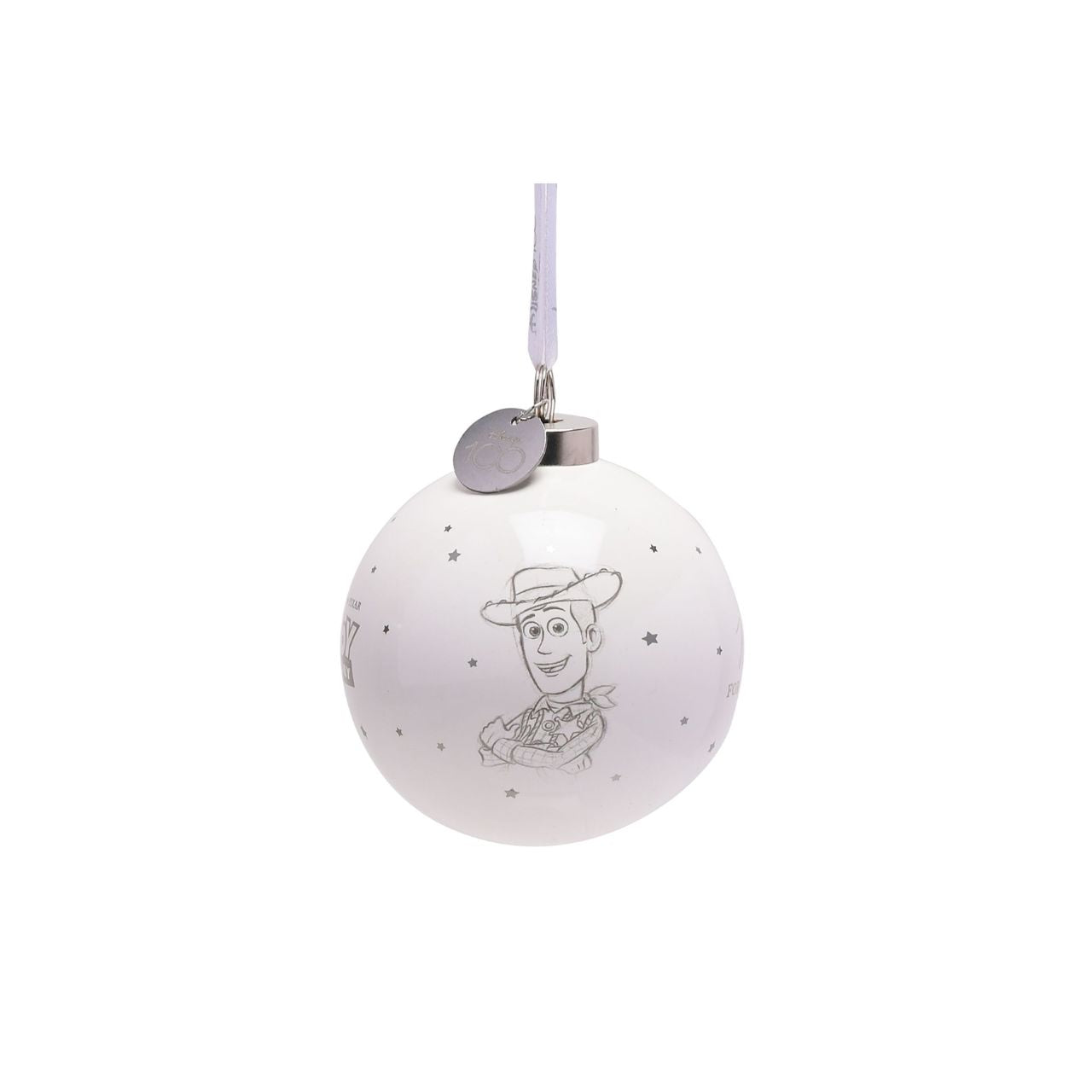 Disney 100th Anniversary Bauble - Woody  A Woody bauble from Disney 100 by DISNEY.  This limited edition tree decoration captures the true magic of Disney on its centenary and can be enjoyed by fans of all ages at Christmas.