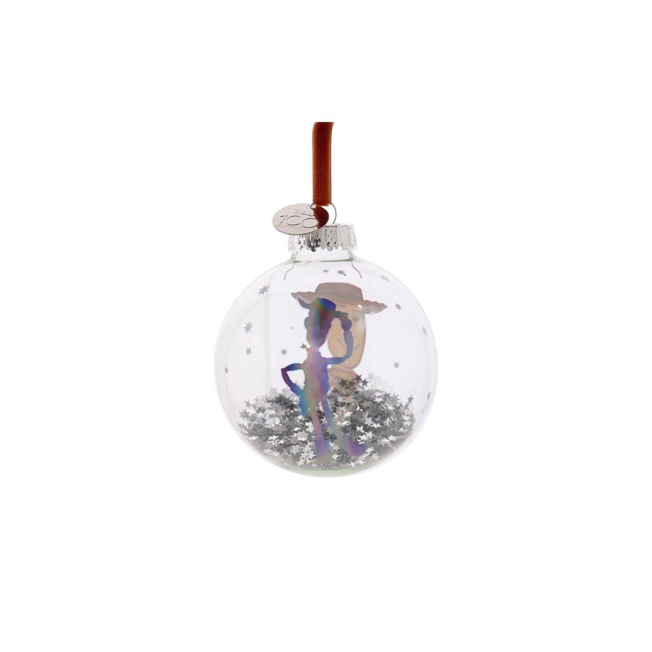Disney 100th Anniversary Bauble - Woody  A Woody glass bauble from Disney 100 by DISNEY.  This limited edition tree decoration captures the true magic of Disney on its centenary and can be enjoyed by fans of all ages at Christmas.