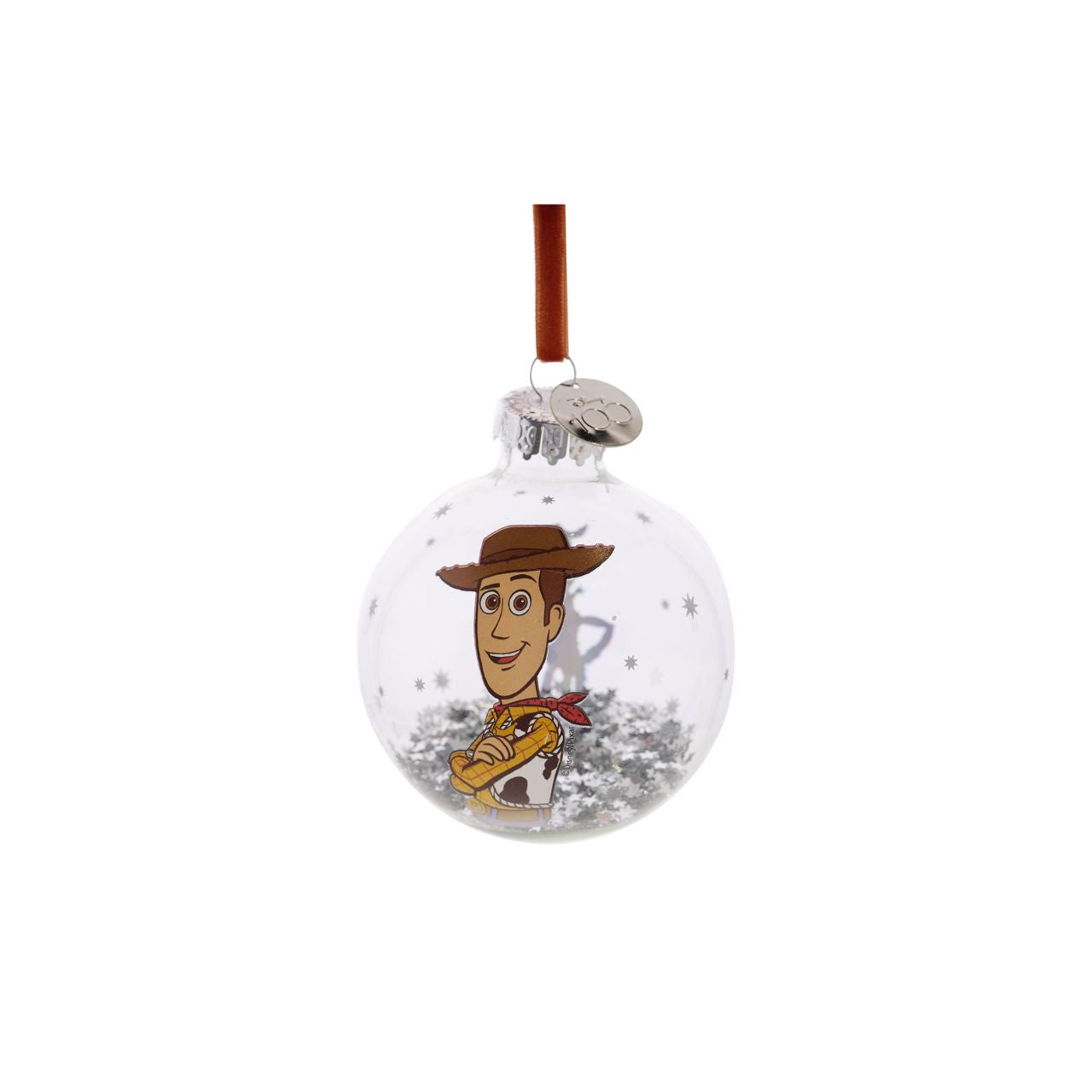 Disney 100th Anniversary Bauble - Woody  A Woody glass bauble from Disney 100 by DISNEY.  This limited edition tree decoration captures the true magic of Disney on its centenary and can be enjoyed by fans of all ages at Christmas.