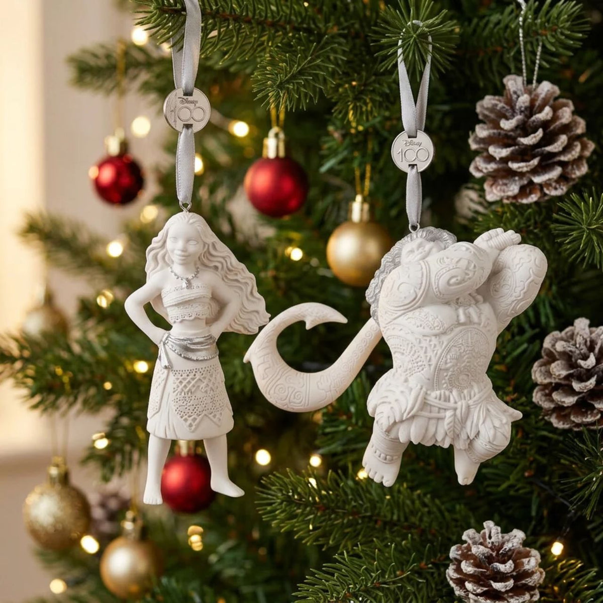 The figures are made from polyresin, skilfully handmade, and beautifully hand painted appearing in white and silver colours.