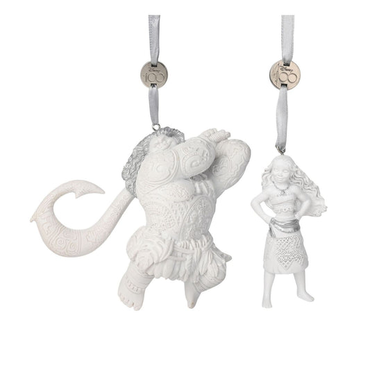 Disney 100 Set of 2 Moana Resin Hanging Decorations  Bring some DISNEY® magic to your home this Christmas with these beautiful Moana, hanging decorations. With Moana and Maui, these characterful ornaments are sure to make any tree a little bit more special this year.