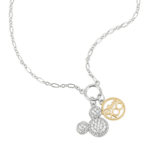 Disney 100th Anniversary Mickey Mouse Necklace  Celebrate 100 years of Disney magic with this limited edition Mickey Mouse necklace! Crafted with high-quality materials, this necklace showcases the beloved character in stunning detail. Perfect for any Disney fan, this necklace is a must-have for any collection. Bring a touch of magic to your style with the Disney 100th Anniversary Mickey Mouse Necklace.