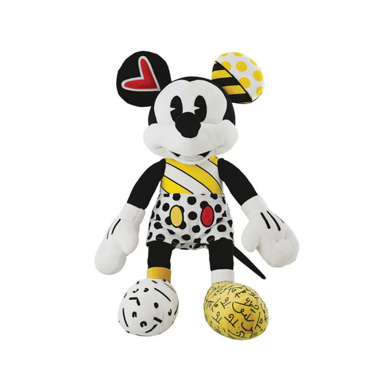 This large Mickey Mouse Midas Plush is as huggable as ever. This soft toy is coated in Britto's signature style, with bold patterns in a restrained colour palette and Mickey Mouse's signature clothing. This soft toy is sure to be adored for many years to come. Ages 1+