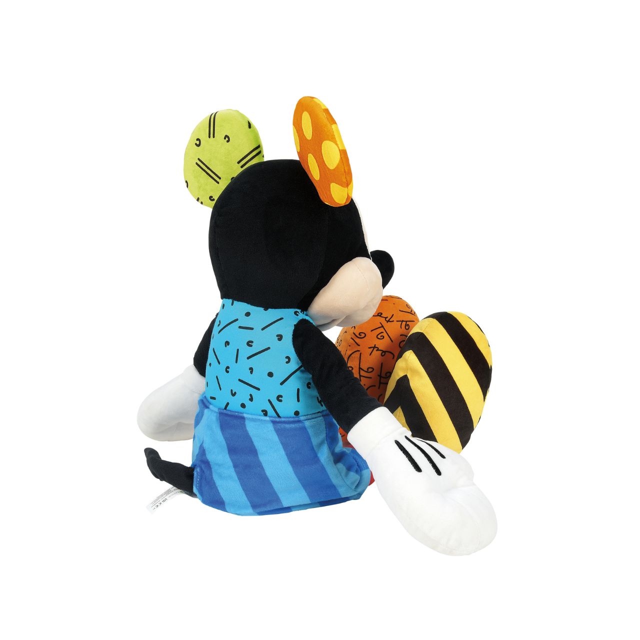Introducing our classic Mickey Mouse Plush Toy, the perfect addition to any Disney Collection. Made with soft materials and featuring Disney Britto's iconic colouring, this huggable friend is sure to bring joy to fans of all ages. Embrace the timeless magic of Mickey Mouse with this charming plush companion.