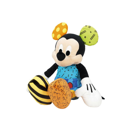 Introducing our classic Mickey Mouse Plush Toy, the perfect addition to any Disney Collection. Made with soft materials and featuring Disney Britto's iconic colouring, this huggable friend is sure to bring joy to fans of all ages. Embrace the timeless magic of Mickey Mouse with this charming plush companion.
