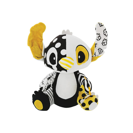This large Stitch Plush is as huggable as ever, who would've thought something so cute could cause so much chaos. This Stitch Plush toy is coated in Britto's signature style against a restrained colour palette, cute floppy ears with flower illustration on the interior of the ears. 