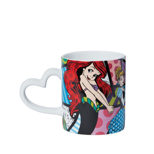 The Princess Mug by Disney Britto is an eye-catching piece of homeware, combining Disney's iconic character designs with Romero Britto's striking art style. Featuring Ariel, Tiana, Cinderella and Aurora on a background of bold pattern and colour, this piece is the perfect gift for Disney lovers and fans of Romero Britto's iconic artwork alike.