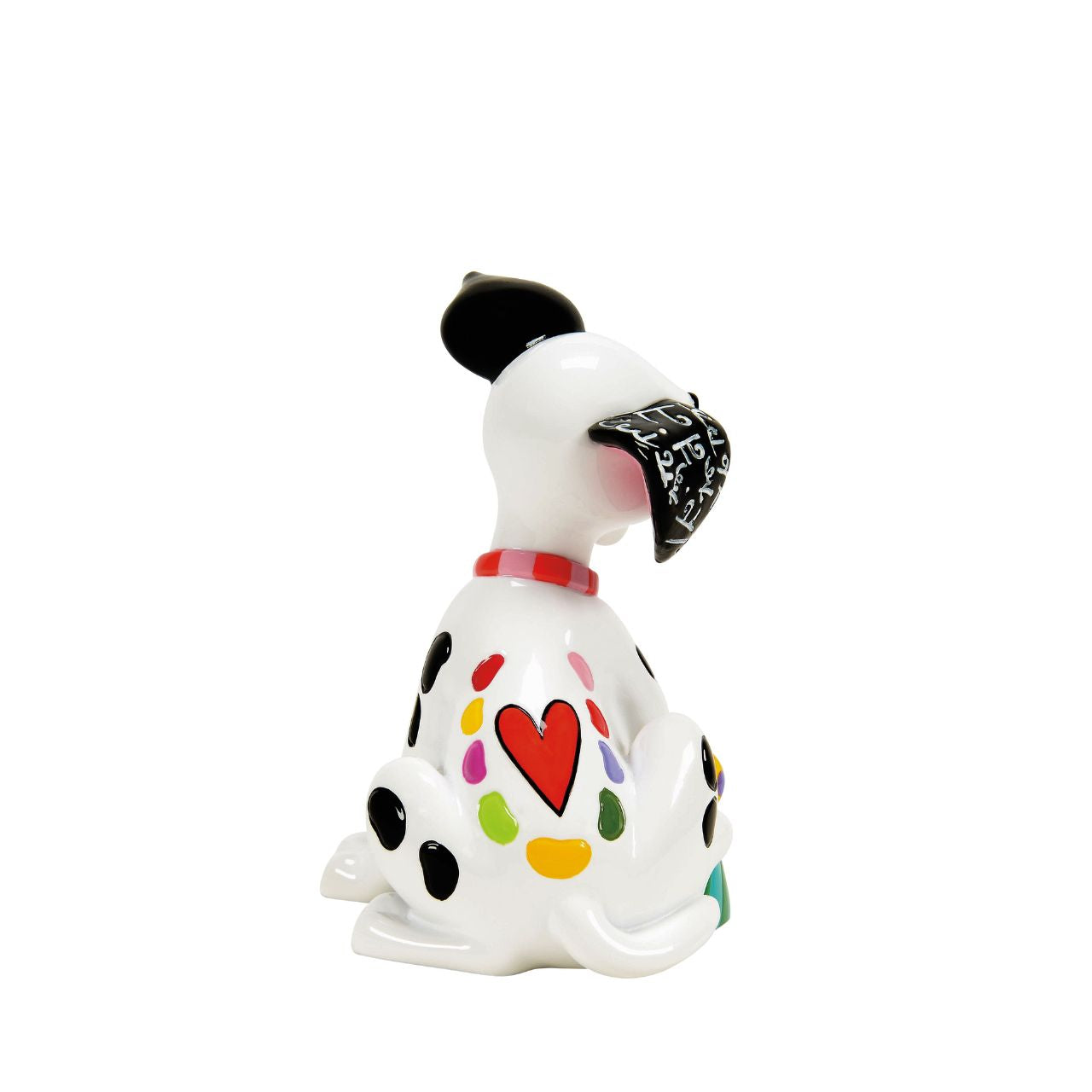 Disney Britto collaboration is celebrating the 65th Anniversary of Walt Disney's Classic 101 Dalmatians. This Mini figurine features the adorable pup Lucky adorned with Romero Britto's brightly coloured patterns to match his own spots.