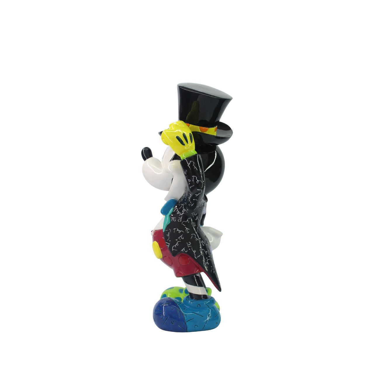 This figurine of Mickey Mouse depicts animation's most beloved icon as he first appeared in Disney's classic cartoons. But this rendering of Mickey is brighter and bolder than even before, thanks to Romero Britto.