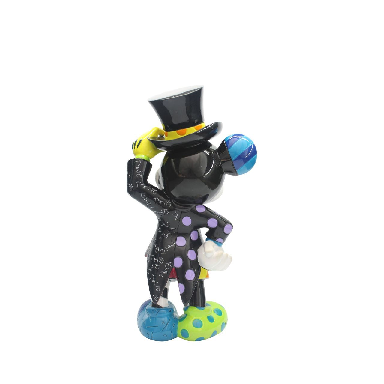 This figurine of Mickey Mouse depicts animation's most beloved icon as he first appeared in Disney's classic cartoons. But this rendering of Mickey is brighter and bolder than even before, thanks to Romero Britto.