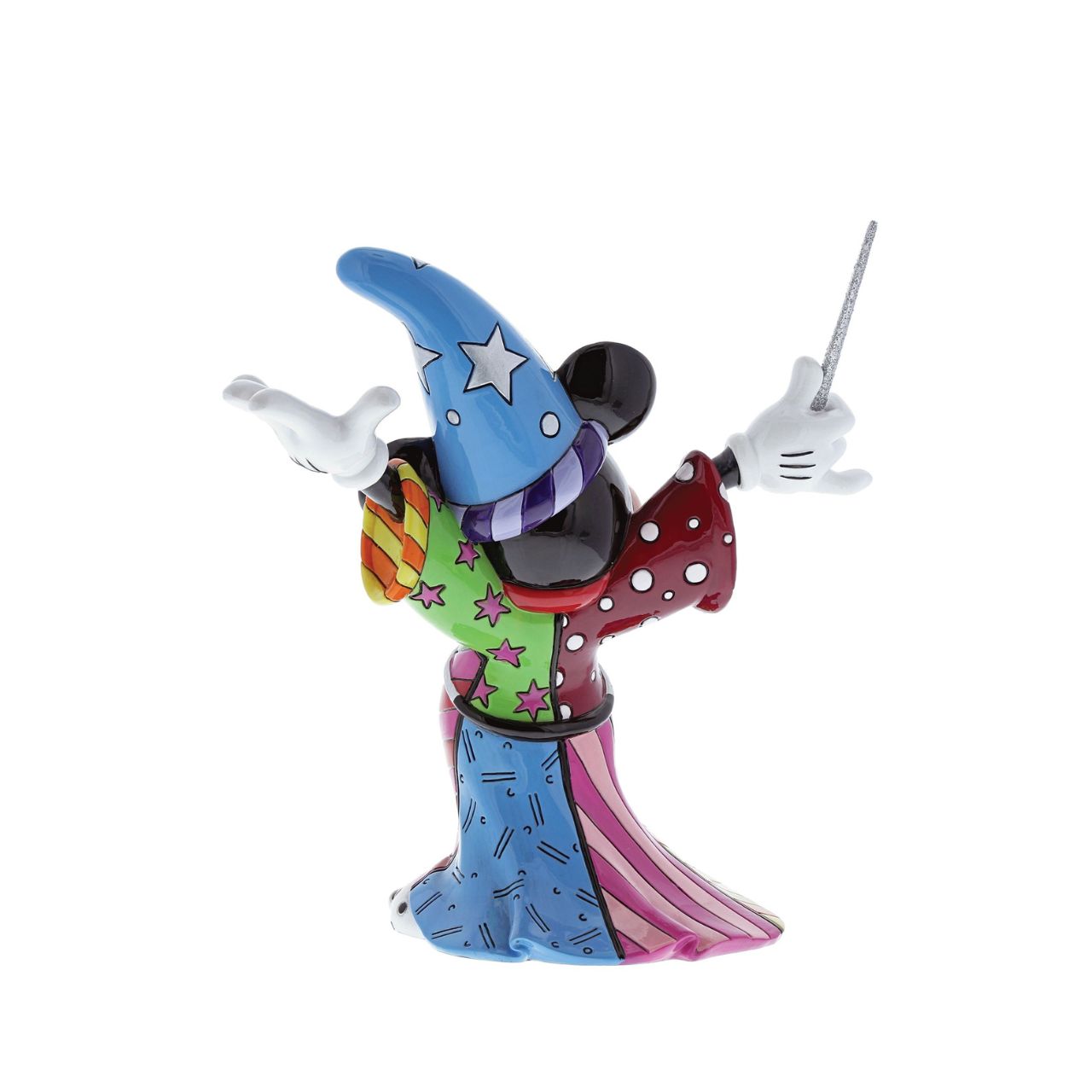 Sorcerer Mickey Mouse looks mighty confident, commanding the planets in a colourful robe and jaunty hat - too bad it's just a dream. Fortunately, this pop art design by Romero Britto isn't.