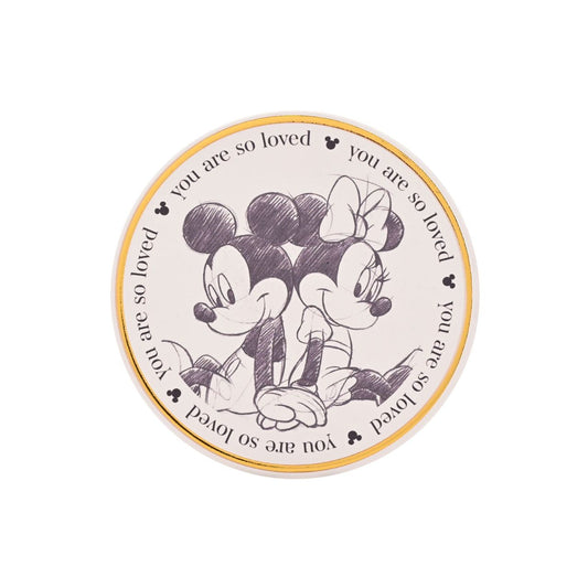 Bring the magic of Disney into the home with the Disney Classic Collectable Coaster, featuring Mickey and Minnie Mouse in a tender embrace.