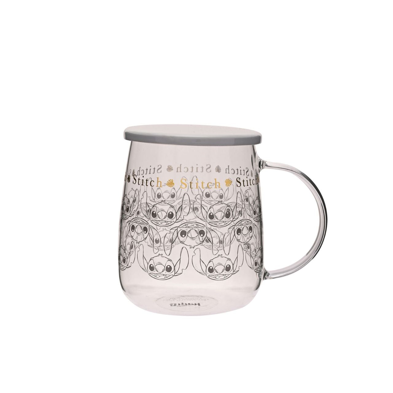 Rediscover the magic of Disney with the Disney Classic Collectable Glass Mug With Lid - Stitch, a playful tribute to the lovable character.