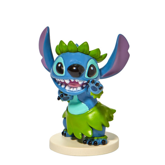 Grand Jester Studios Dancing Stitch Mini Figurine  This cute and fun dancing Stitch mini figurine by Grand jester Studios is the perfect addition to any Stitch or Disney collection. Dressed in his finest grass skirt, Stitch is ready to show off his dancing skills at the luau.
