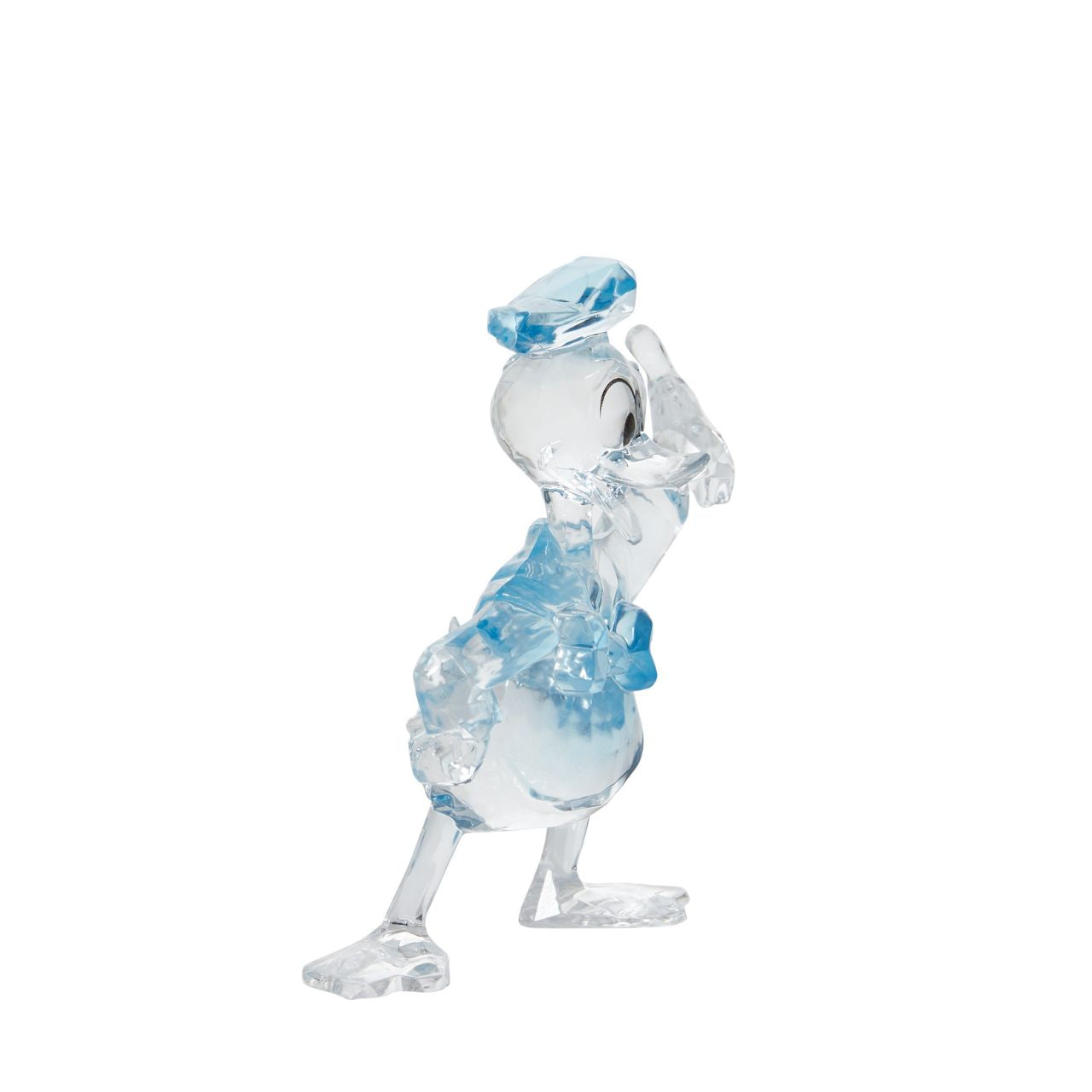 Celebrate your love for Disney with this "gem-cut" acrylic sculpture of your favourite character: Donald Duck. Donald Duck is pompous. showboating duck wearing a sailor suit, cap and a bow tie.