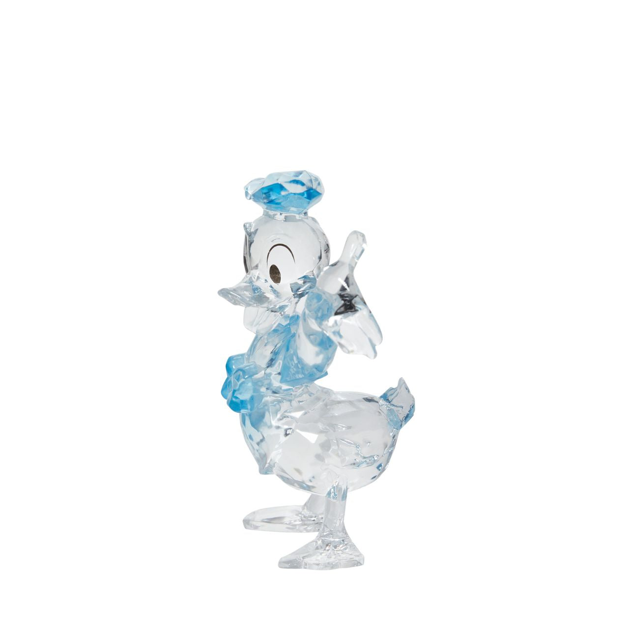 Celebrate your love for Disney with this "gem-cut" acrylic sculpture of your favourite character: Donald Duck. Donald Duck is pompous. showboating duck wearing a sailor suit, cap and a bow tie.