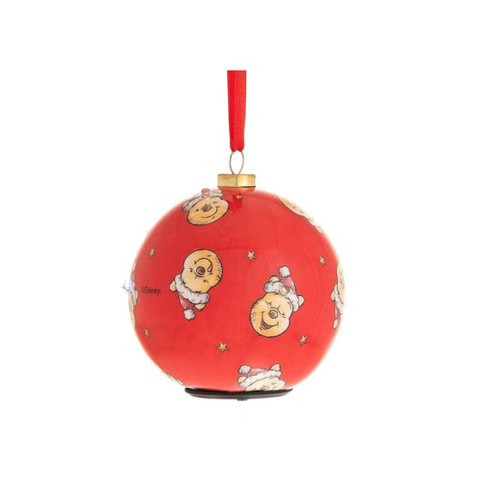 LED Flashing Winnie Pattern Christmas Bauble  Make any tree a little more special this year by welcoming the warmth of Winnie the Pooh into the home. With a cheerful repeated illustration and an LED flashing light, this bauble is sure to bring a smile to any little one's face.