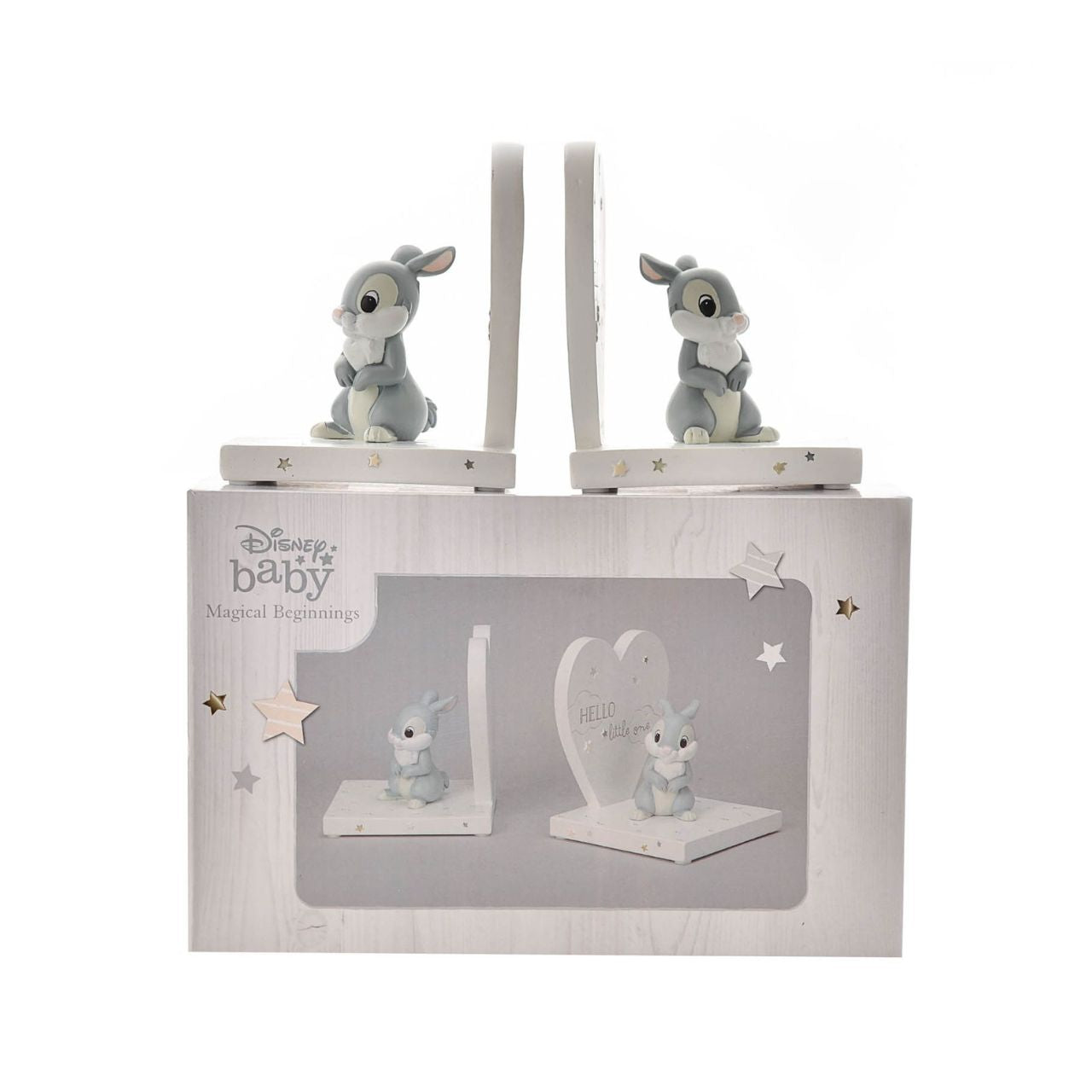 Disney Magical Beginnings 3D Bookends Thumper  A set of 3D Thumper bookends from DISNEY.  This enchanting pair of 3D Thumper bookends from Magical Beginnings brings timeless Disney magic to a child’s nursery or bedroom.