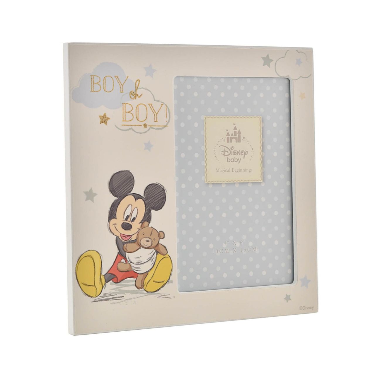 Disney Magical Beginnings 4"x 6" Photo Frame - Mickey  Add a touch of Disney magic to their everyday with a wonderful Mickey Mouse frame from the Magical Beginnings Collection from Classic Disney.