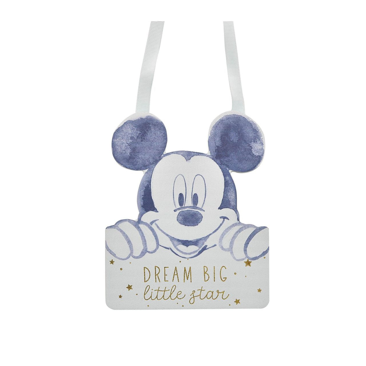 This Mickey Mouse plaque is sure to add a magical touch to a precious little one's nursery.
