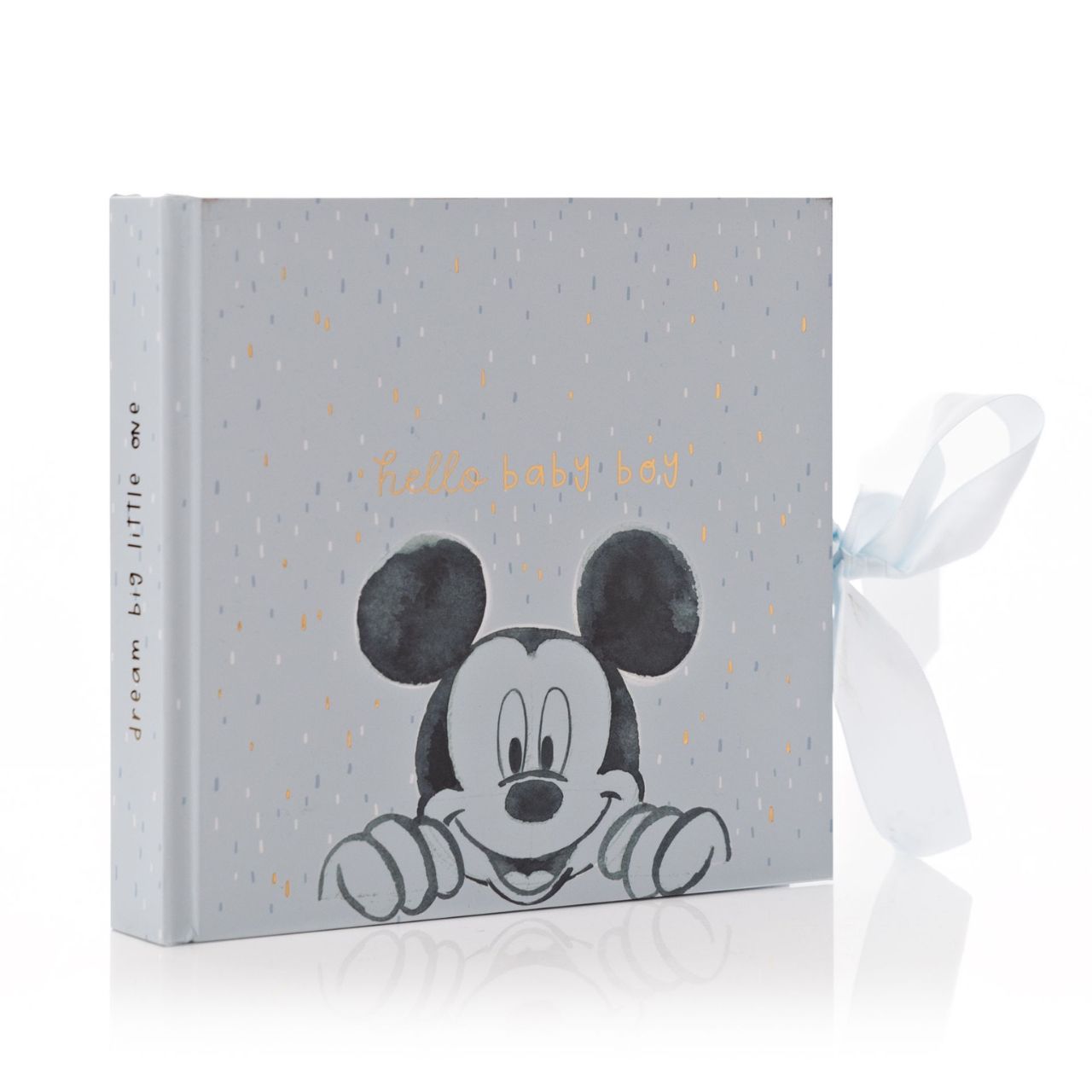Keep the precious moments shared with your little one alive with this sweet Mickey photo album.  With a timeless blue design, this keepsake makes a great gift for expecting parents.