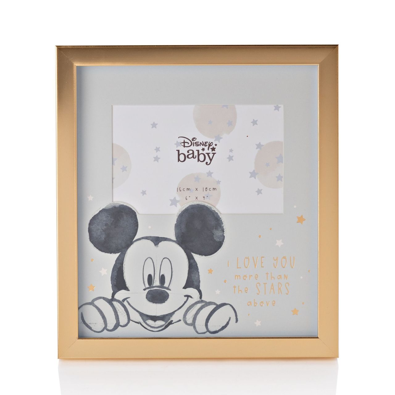 Proudly display a photo of your sweet little one in this beautiful 6" x 4" photo frame.  Featuring a heartfelt sentiment and timeless gold foil details, this frame makes a beautiful gift for a new parent.