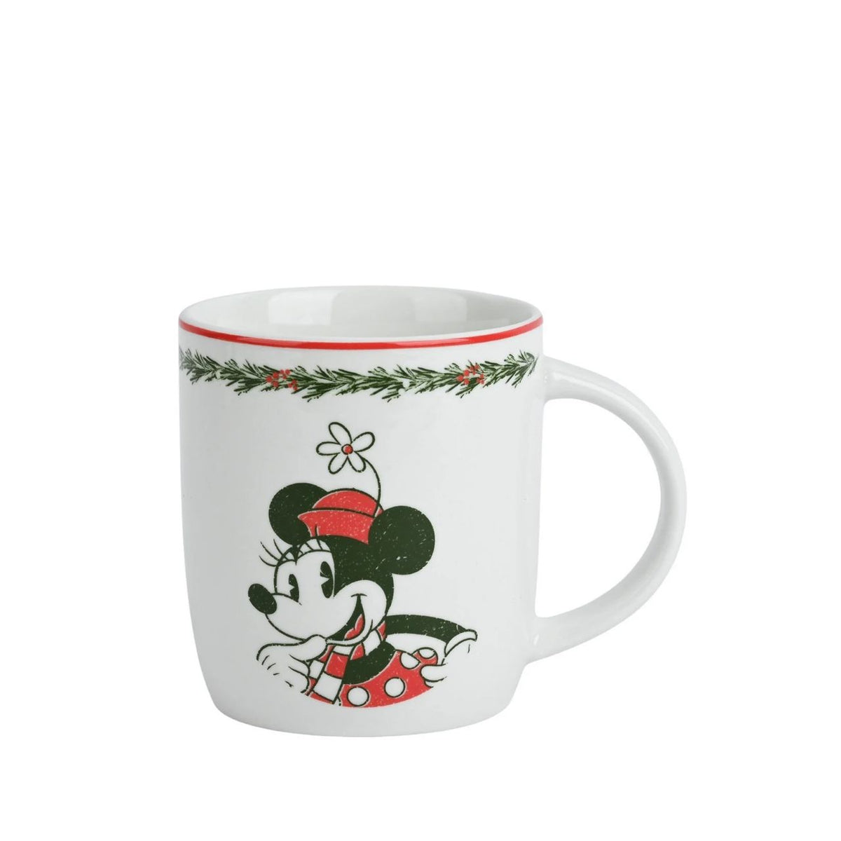 Celebrate the festive season with this charming Disney Minnie Christmas Mug. Featuring the beloved Mickey's sweetheart in holiday spirit, this collectible mug brings warmth and cheer to your morning coffee or hot chocolate.