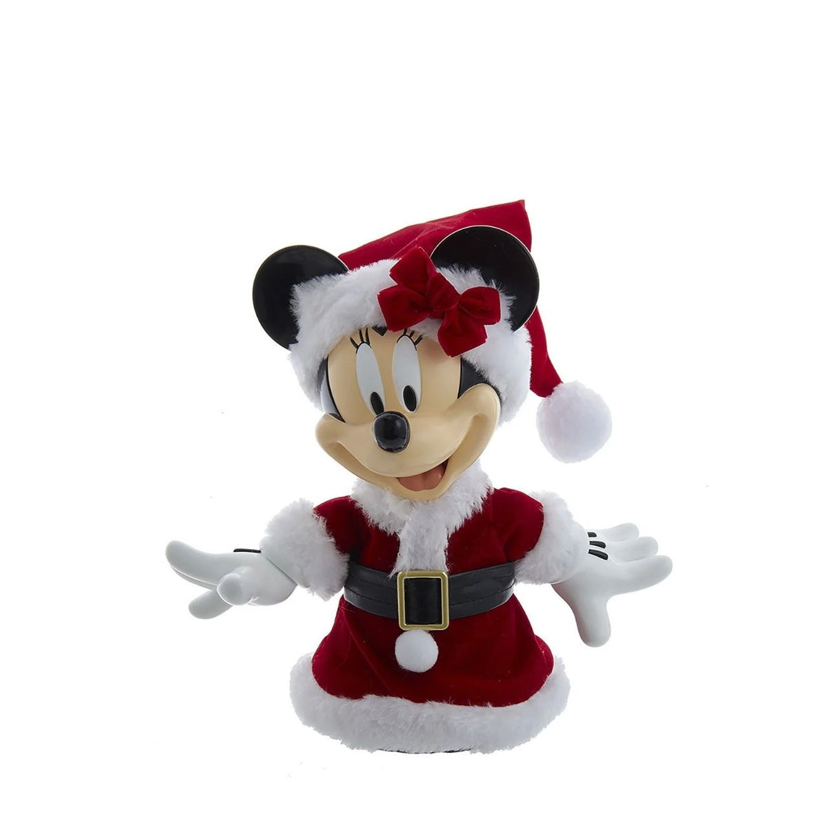 Bring festive cheer to your tree with this delightful Disney Minnie Christmas Tree Topper. Dressed in a cheerful Santa outfit, Minnie Mouse adds magic and warmth to your holiday décor.