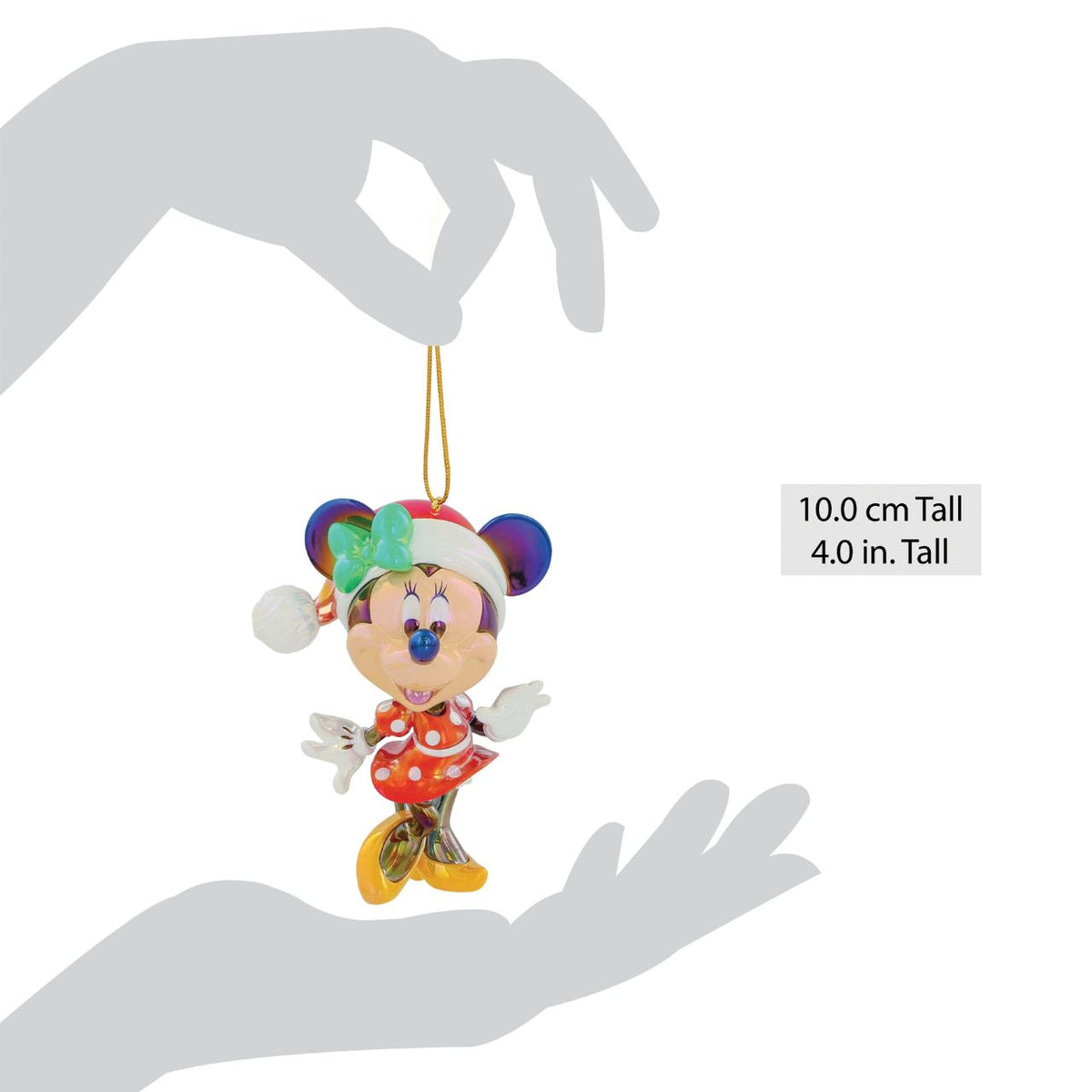 Bring instant Disney magic to your Christmas tree with this charming Minnie Mouse hanging ornament.