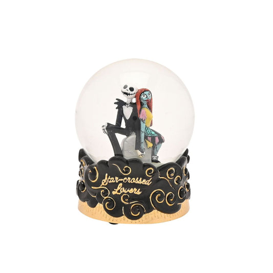 Step into the whimsical world of The Nightmare Before Christmas with this enchanting snow globe featuring Jack Skellington and Sally. Watch as the snow swirls around them, capturing the magic and charm of this classic Disney film.