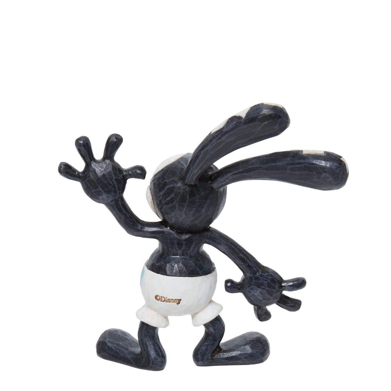 This cute piece of Disney's Oswald has been recreated as a collectible Mini Figurine. Designed by award winning artist Jim Shore, hand crafted using high quality cast stone and hand painted. 