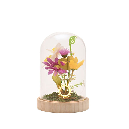 Bring the magic of Disney to the home with the Disney Pastel Princess Florals In A Cloche With Neon Light - Rapunzel.