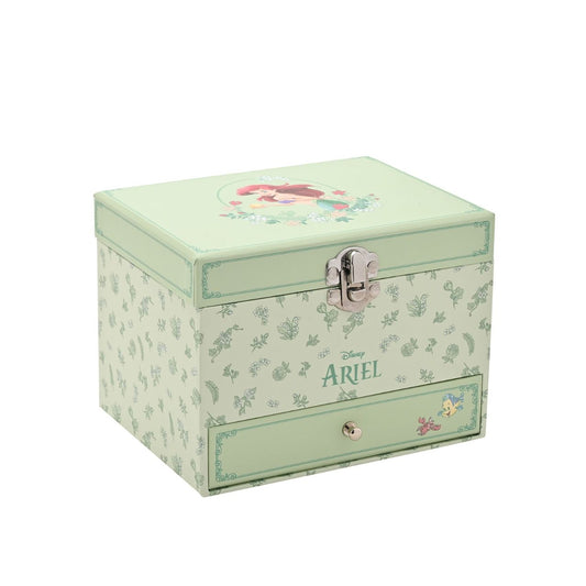 This enchanting jewellery box, adorned with a floral pattern, is a perfect spot for storing treasured trinkets. With a drawer for small keepsakes and a cheery tune that plays when opened, its an ideal gift for Disney princess enthusiasts of all ages.