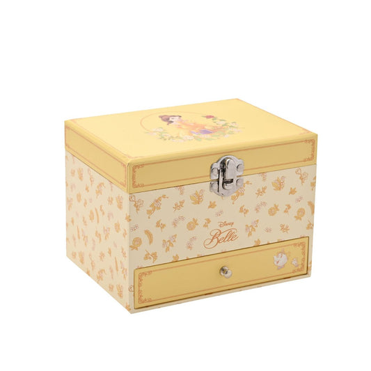 This enchanting jewellery box, adorned with a floral pattern, is a perfect spot for storing treasured trinkets. With a drawer for small keepsakes and a cheery tune that plays when opened, its an ideal gift for Disney princess enthusiasts of all ages.